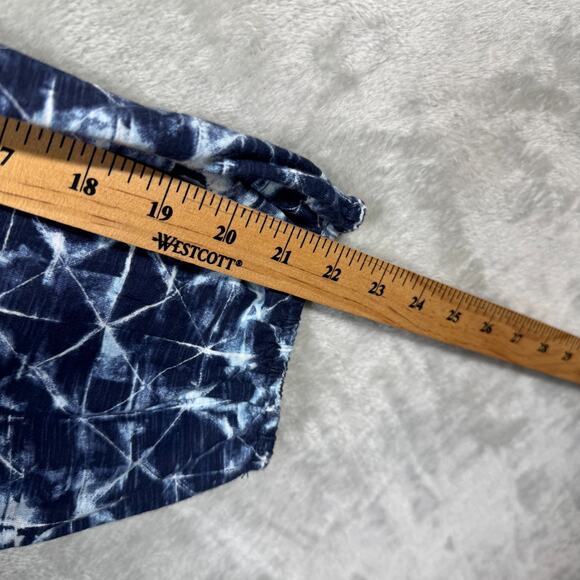 Style & Co Women NEW Blouse/Top Plus 3X Blue V-Neck 3/4 Sleeve Stretch Pullover - Picture 7 of 10